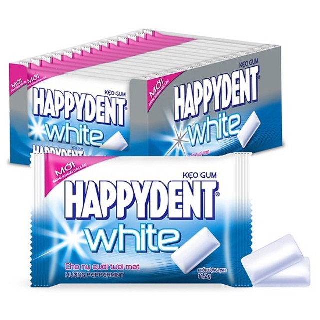 Kẹo sing gum happydent white lốc 15 vĩ giá tốt
