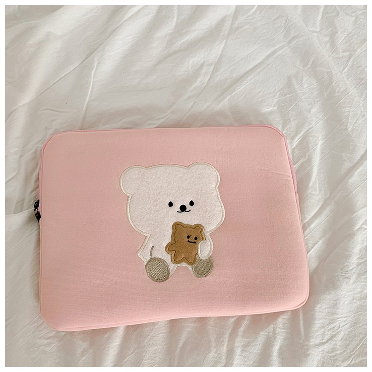 Túi đựng laptop 11 inch 13 inch họa tiết gấu dễ thương cho nữ