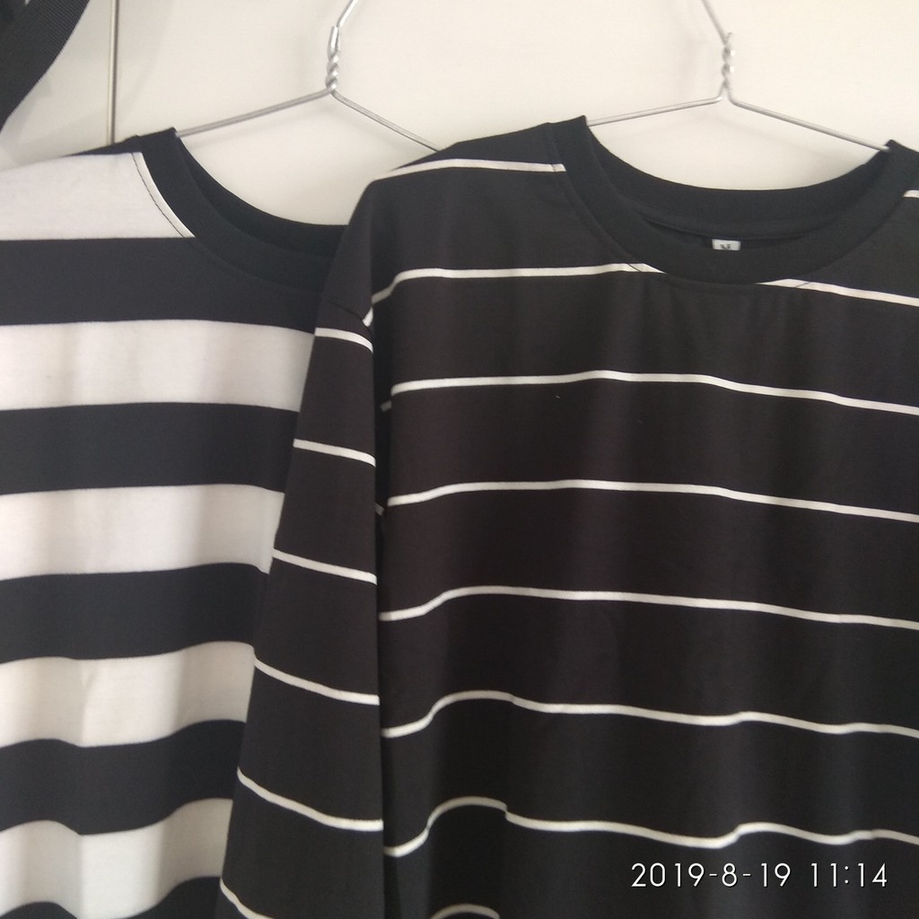 [Ảnh Thật + Video] Áo sọc ngang đen trắng Pull Unisex | Áo kẻ sọc hàn quốc thời trang | BigBuy360 - bigbuy360.vn