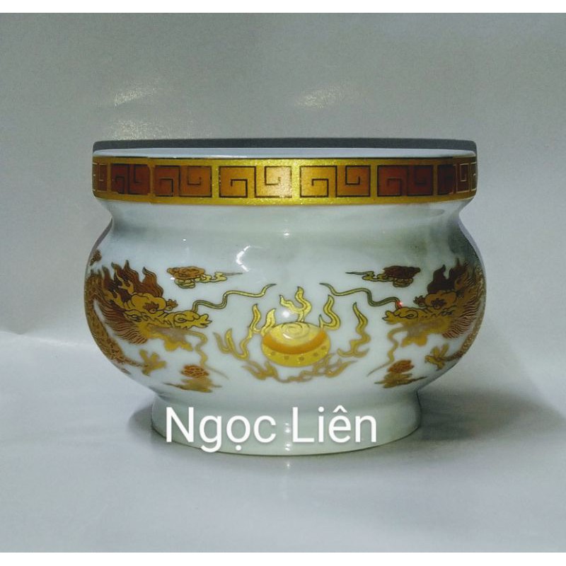 Set Bộ đồ thờ cúng ông táo ,đất đai , bàn thiên trắng rồng cho bàn thờ 40 cm