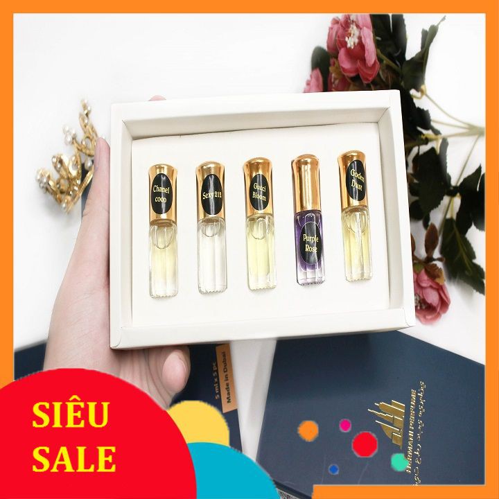 ⚡𝐒𝐈𝐄̂𝐔 𝐑𝐄̉⚡SET 5 MÙI TINH DẦU NƯỚC HOA DUBAI CAO CẤP CẢ NAM, NỮ | Thế Giới Skin Care