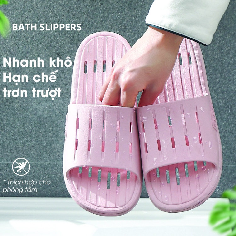 Dép đi trong nhà tắm, nhà vệ sinh, văn phòng nữ nam unisex chống trượt cute cao cấp TINZ|Mã 14
