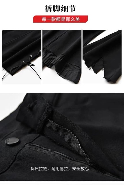 ORDER - Quần kaki 3 mẫu ( đáp lụa / đan dây / xẻ gấu) | BigBuy360 - bigbuy360.vn