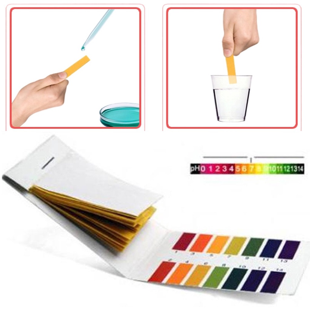 Combo 100 tệp giấy quỳ tím đo độ ph, thử nước ối, nước bọt, nước tiểu, test mỹ phẩm