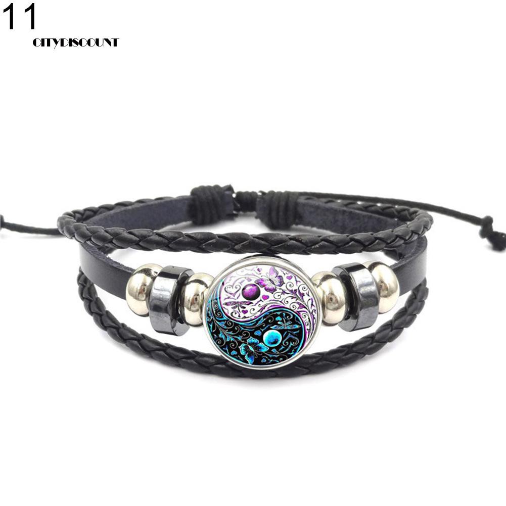 Vòng tay da nhiều sợi phong cách vintage cho nam và nữ | BigBuy360 - bigbuy360.vn