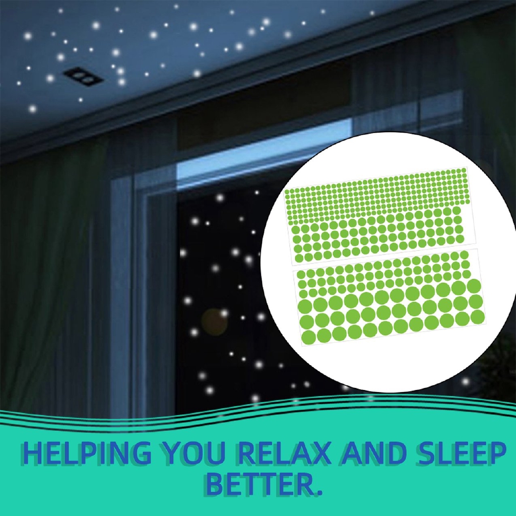 407 giấy dán trần nhà hình đốm hình tròn phát sáng trang trí phòng bé