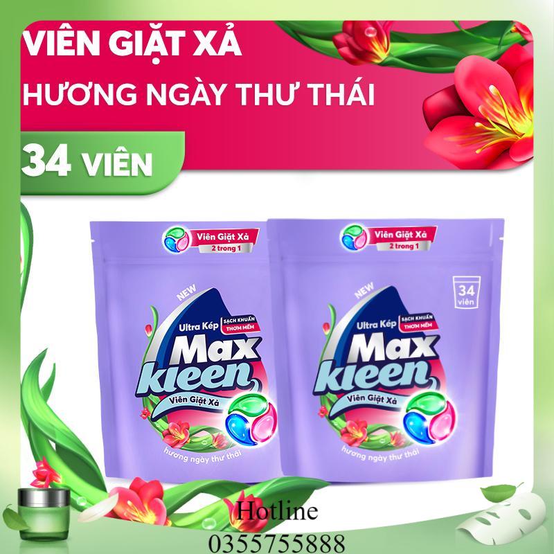 Túi Viên Giặt Xả MaxKleen (34 viên/túi)