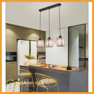 Đèn Thả Trần - Đèn Thả Bàn Ăn MINA Pha Lê Trang Trí Hiện Đại - kèm bóng LED và đế ốp trần
