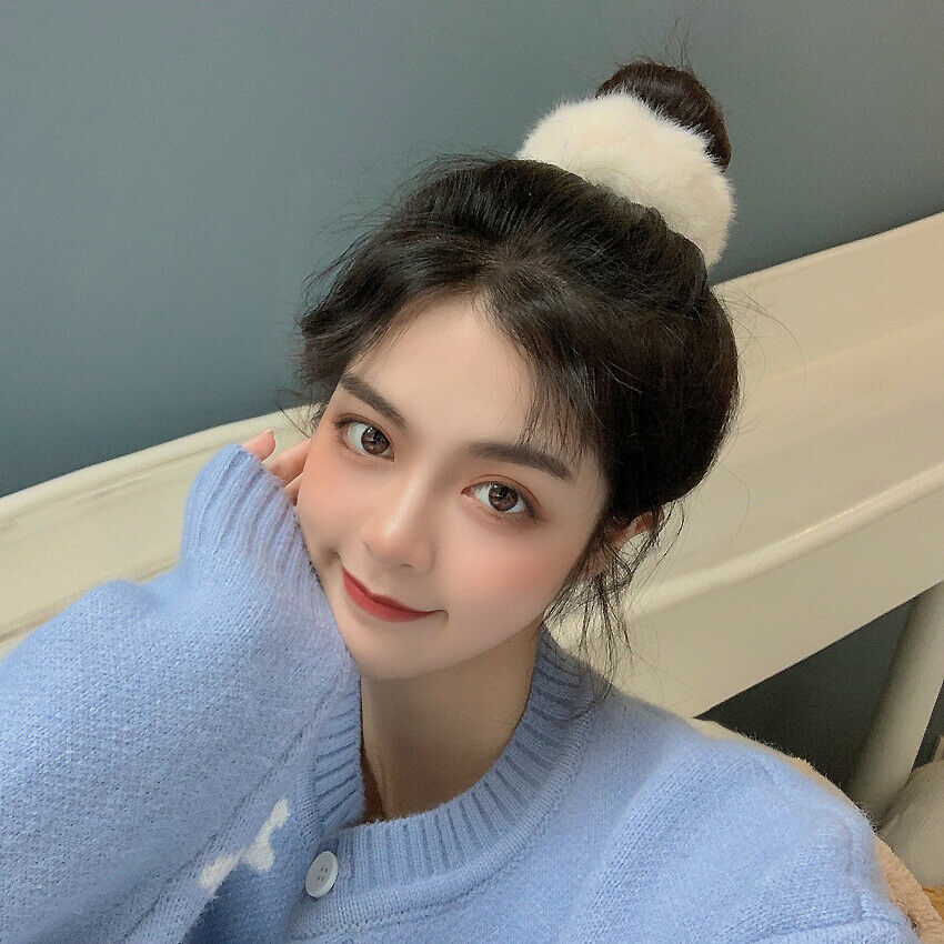 Dây Buộc Tóc Phối Lông Xinh Xắn Dành Cho Nữ