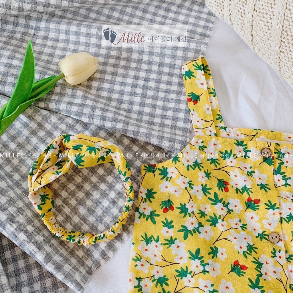 BỘ HAI DÂY BÉ GÁI HOA NHÍ CHO BÉ TỪ 9-19KG
