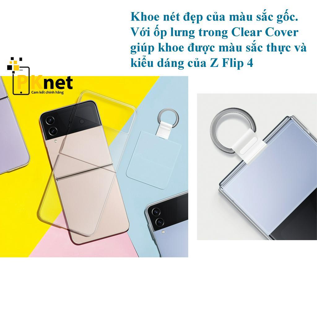 Ốp lưng Samsung Z Flip 4 Clear Cover with Ring Chính Hãng