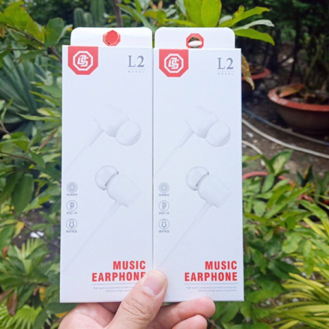 Tai nghe chính hãng WK giắc tròn 3.5mm L2 có mút chống ồn