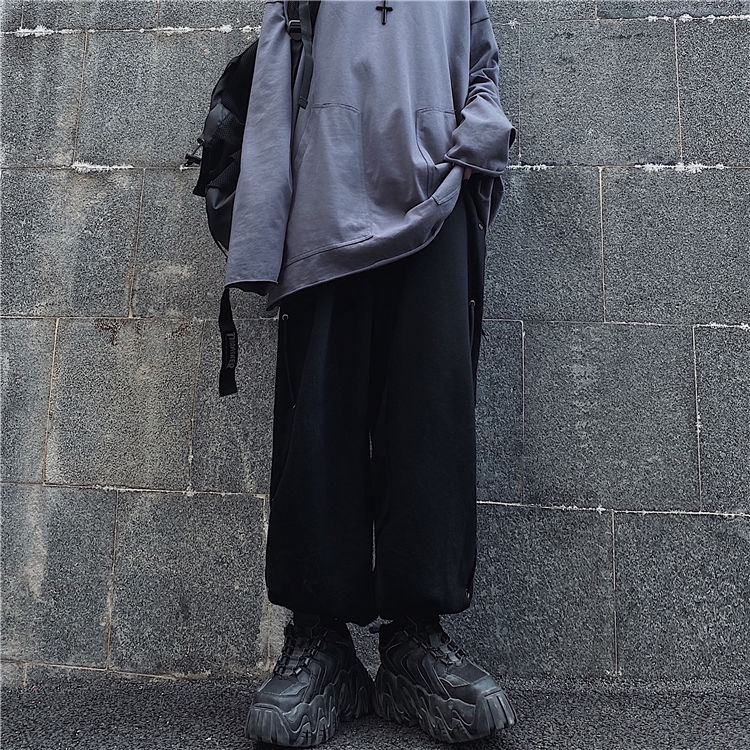 Quần Thể Thao Dáng Rộng Phối Dây Rút Phong Cách Thời Trang Harajuku 237127 | BigBuy360 - bigbuy360.vn