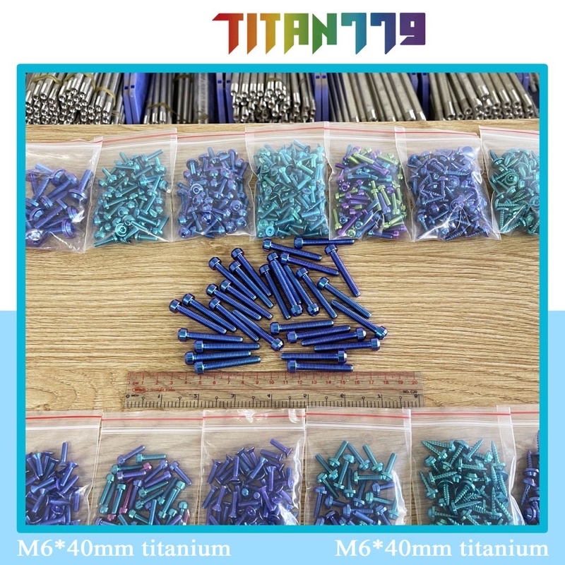 Ốc 6li Đầu Trụ Titan Gr5 Đủ Size Dài Ngắn