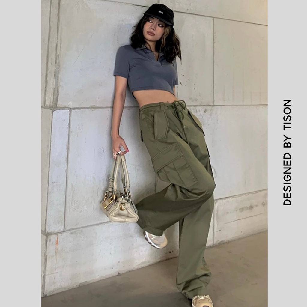 Áo Croptop POLO Nữ Kiểu Ôm Ulzzang Tison, Áo Phông croptop Nữ có cổ ngắn tay nhiều màu
