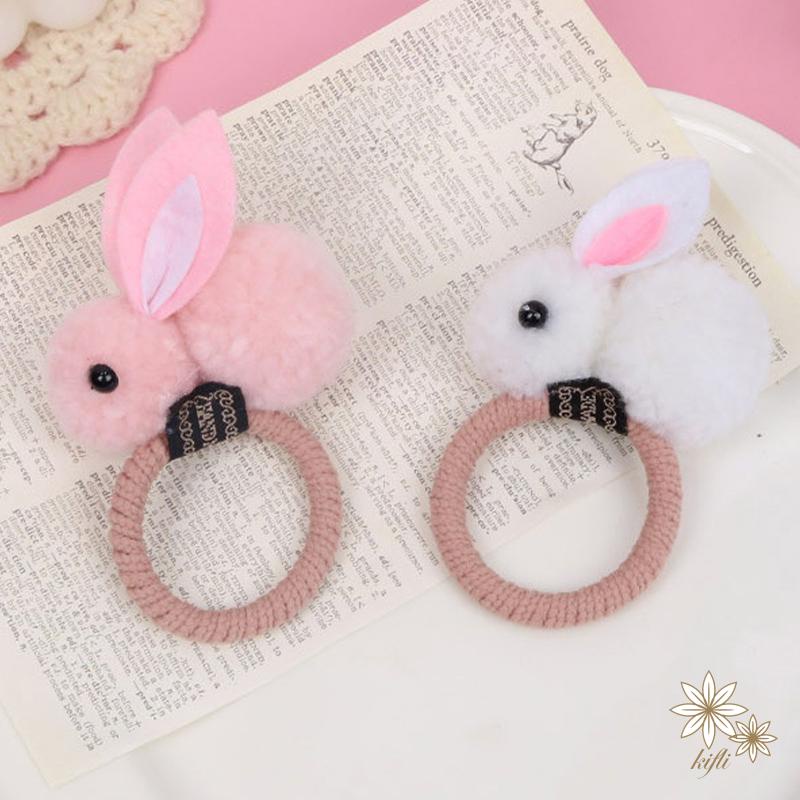 Dây Buộc Tóc Hình Thỏ Nhồi Bông Đáng Yêu Cho Nữ