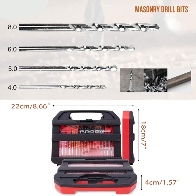 Set 30 Mũi Khoan Xoắn Tốc Độ Cao Đa Năng Kèm Hộp Đựng 25mm / 0.98inch Bằng Thép / Gỗ / Kim Loại Cứng