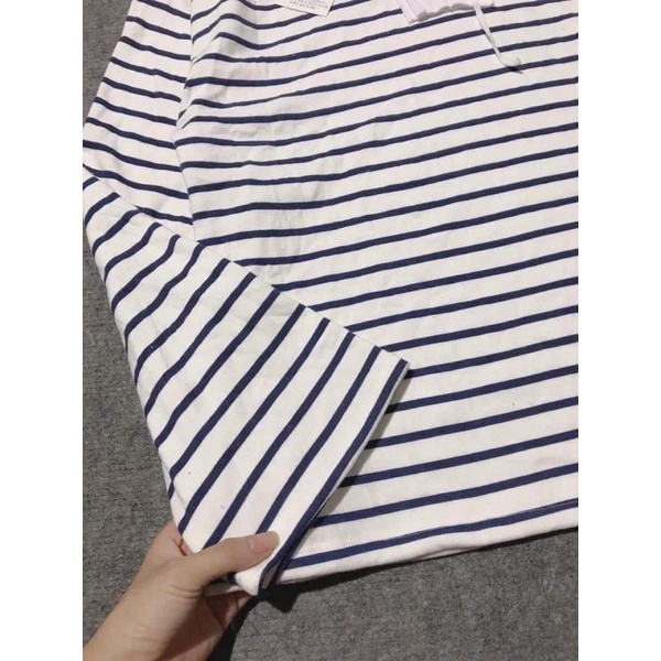 Áo nỉ Sweater kẻ tay rộng mẫu mới về form 60kg