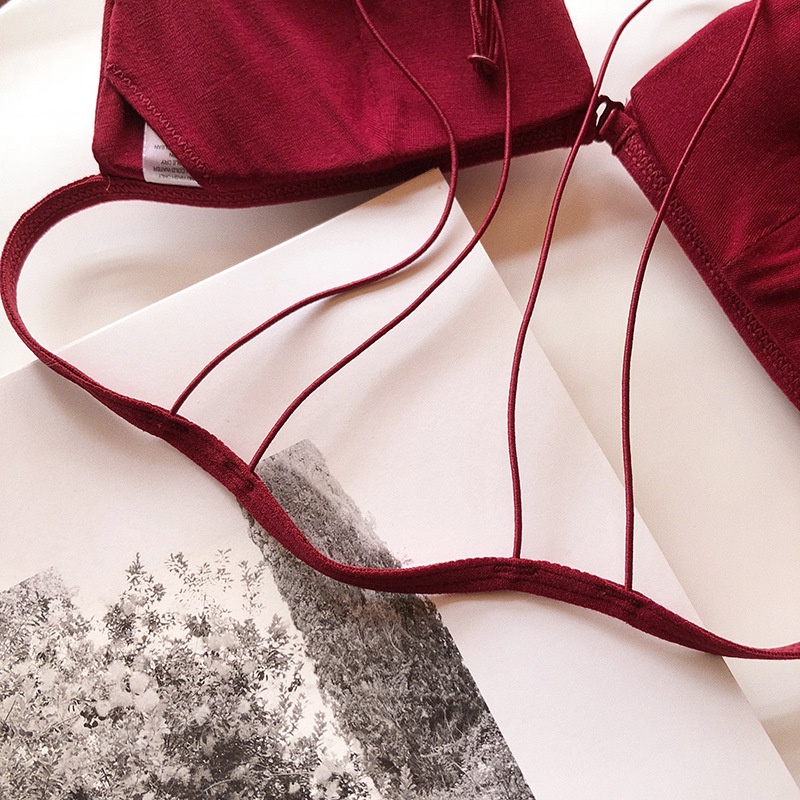 Áo Lót Bralette Cotton Dây Mảnh Cài Trước - Có Size- B082