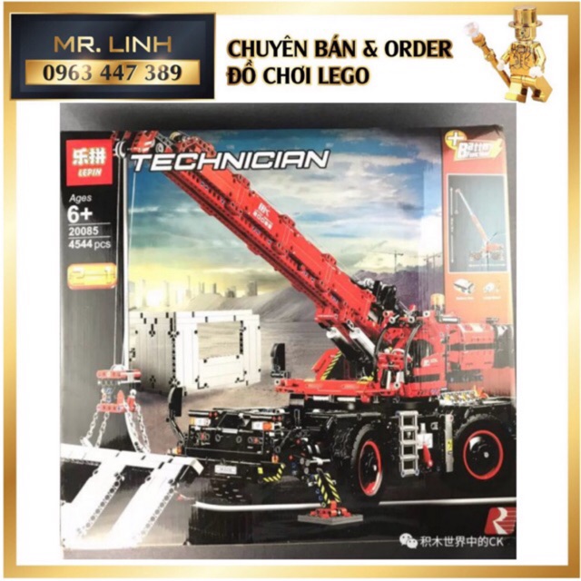 Lego 42082 Technic - Lepin 20085 ( Xếp hình xe cần cẩu hạng nặng 4564 mảnh )