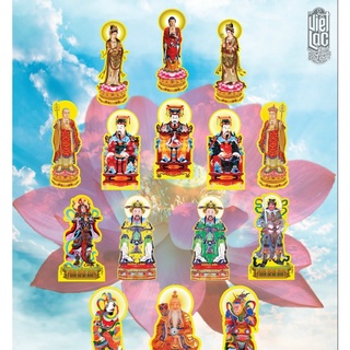Bộ tranh cúng 15 bức ép plastic 40cm - 60cm