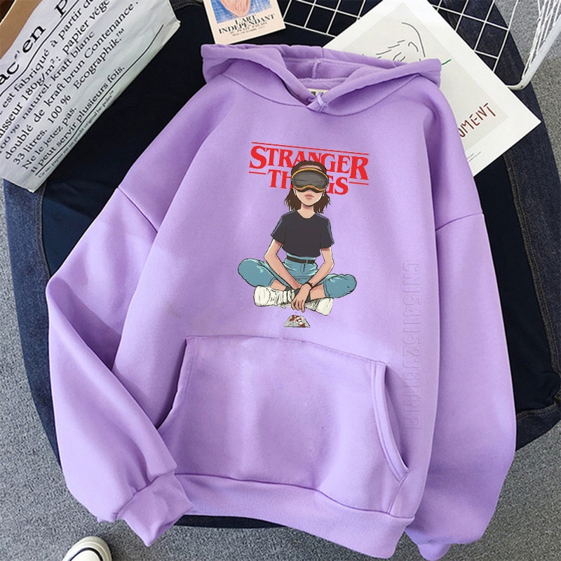 Áo Hoodie In Hình Hoạt Hình Stranger Things Season 3 Thời Trang Cho Nữ