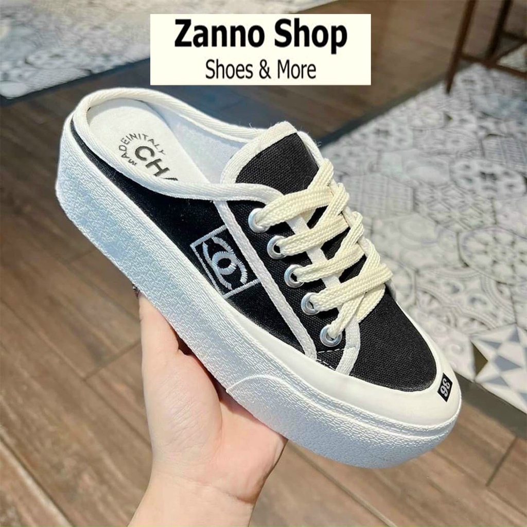 Giày Sục Thể Thao Nữ 3 Màu Độn Đế Cao 5cm, Form Ôm Chân Siêu HOT HIT 2023