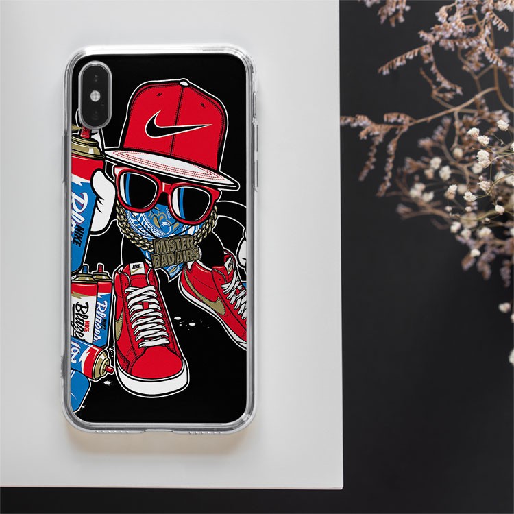 Ốp IP Sneaker mũ đỏ NIKE xịn TG CASE Ốp thể thao, dẻo IPhone 5 6 7 8 SE Plus X Xmas 11 12 Pro Mini NIKPOD00297