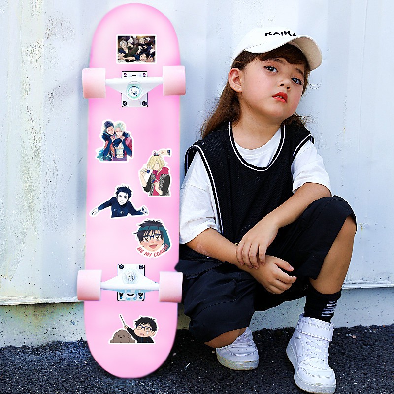 Bộ 50 cái nhãn dán trang trí hình hoạt hình Yuri!! On Ice