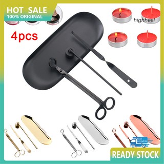 Set 4 Dụng Cụ Cắt Tim Nến Bằng Thép Không Gỉ Tiện Dụng Lâu Bền