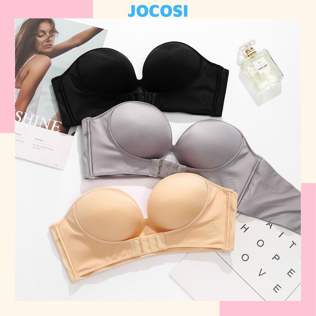 Áo ngực nữ không dây không gọng cài trước nâng ngực, áo lót không dây tạo khe quyến rủ JOCOSI  A336