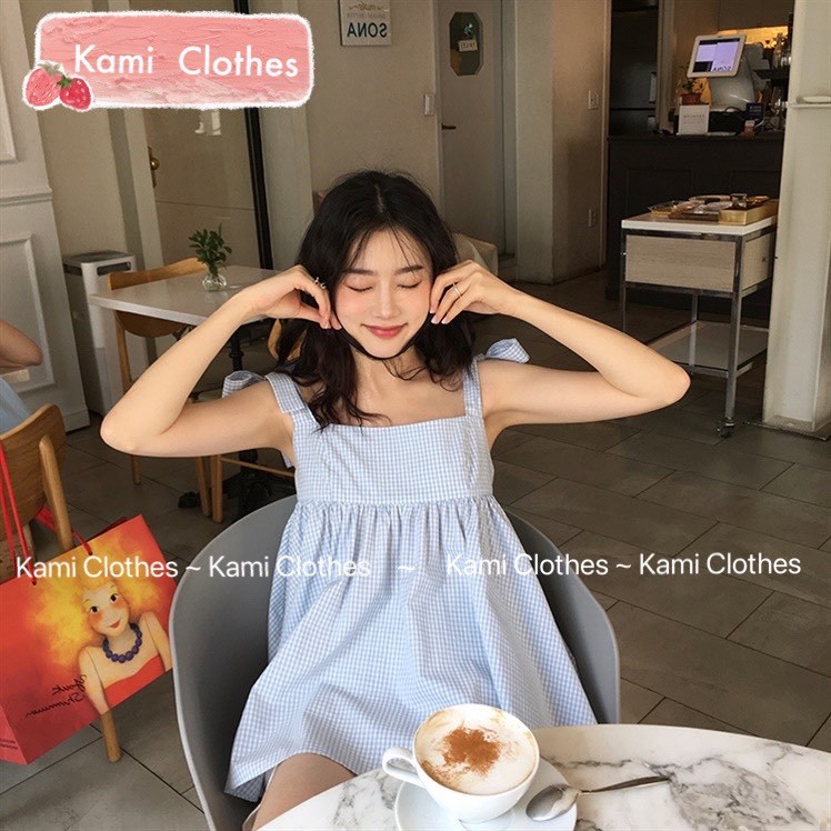 Bán sỉ - Set áo 2 dây buộc nơ vai babydoll và quần sooc trắng Hàn Quốc - KAMI Clothes | BigBuy360 - bigbuy360.vn