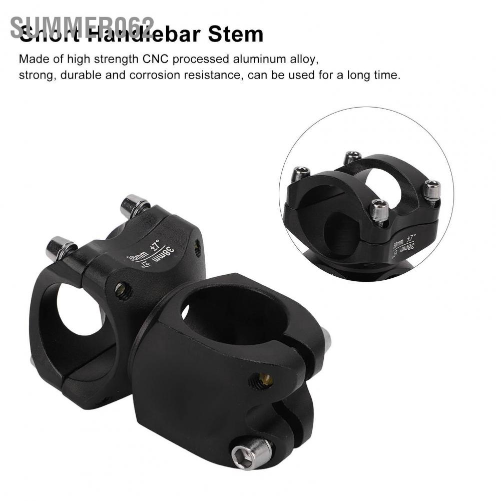 Summer062 Aluminum Alloy Short Handlebar Stem Riser Bicycle for Mountain Road Bikes