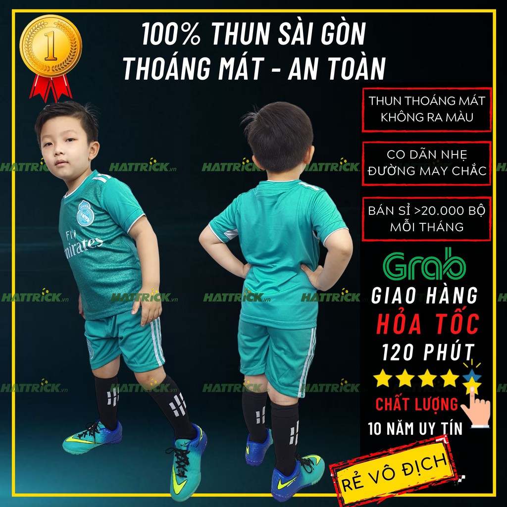 Bộ bóng đá trẻ em cho bé (11kg - 41kg) NHIỀU MẪU NHẤT, thun Sài Gòn thoáng mát, mềm mại, xưởng bán sỉ toàn quốc uy tín