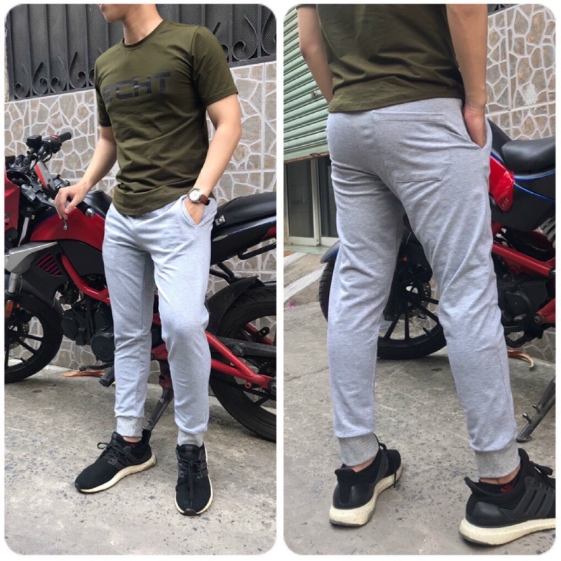 [HÌNH THẬT] Quần Jogger Da Cá 3 Màu Chất Liệu Co Giãn