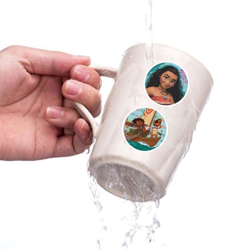 Z & M ❀ Hình Dán Moana ❀ Bộ 50 Miếng Dán Chống Thấm Nước Hình Disney Dễ Thương Cho Đồ Chơi