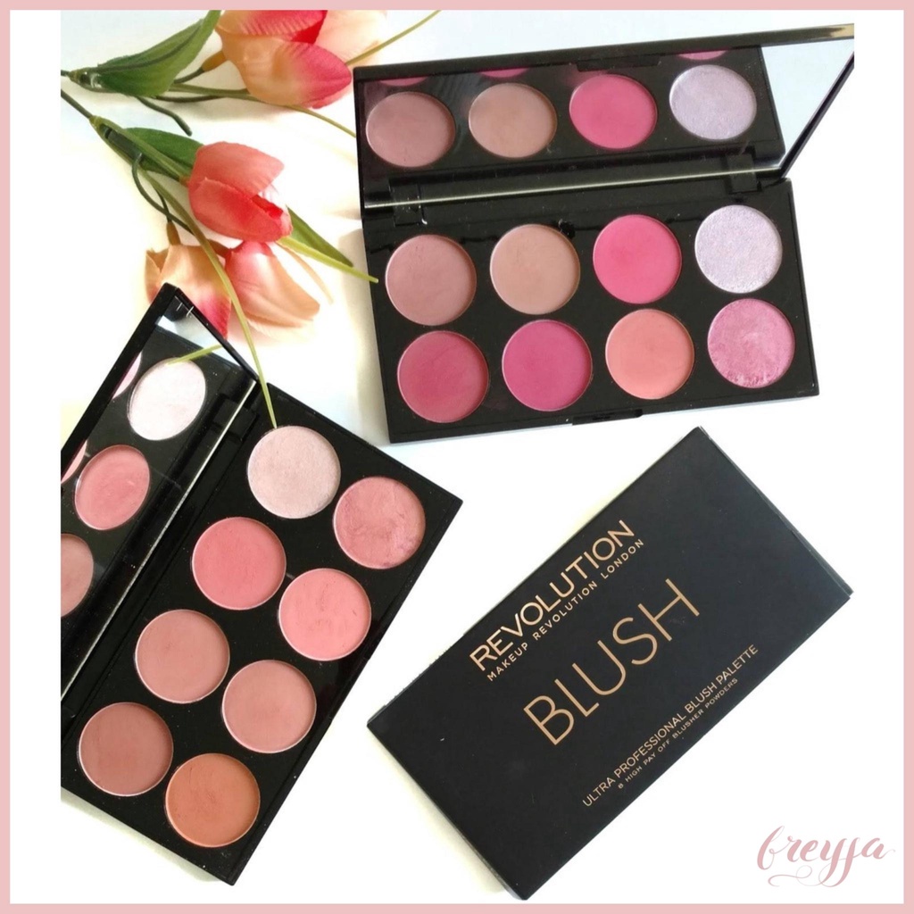 Bảng Má hồng bắt sáng ,màu mềm lung linh Revolution 8 Ô,Bám Màu ,Bám Phấn ,Lên Tone Cực Đẹp