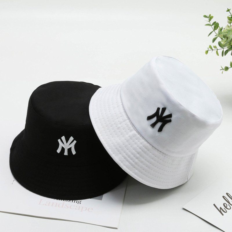 Nón bucket (freeship) Mũ tai bèo tròn vành phong cách Ulzzang Unisex 2 Mặt in NY