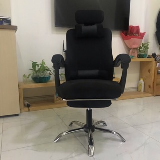 Ghế vải xoay văn phòng, ghế gaming màu đen