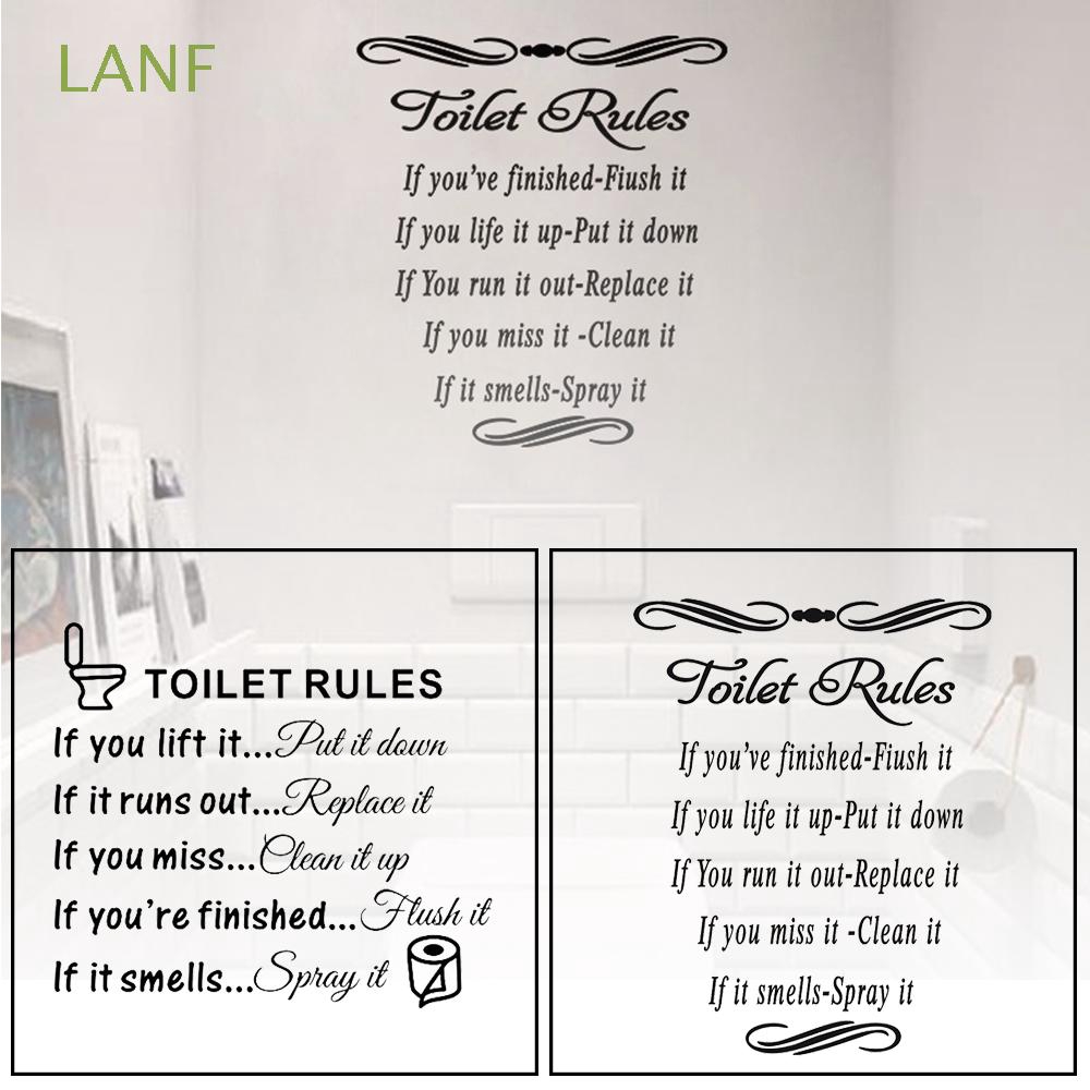 Decal dán tường trang trí phòng tắm hình lanf