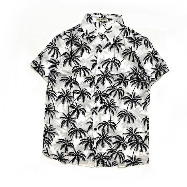 Áo sơ mi Hawaii Nam Nữ đi biển Cây Dừa fullsize 45-85kg