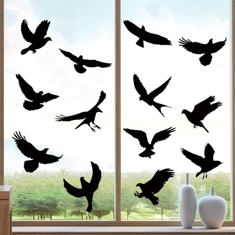 Set 9 Sticker Dán Cửa Sổ Chống Chim Chóc DIY Tiện Lợi