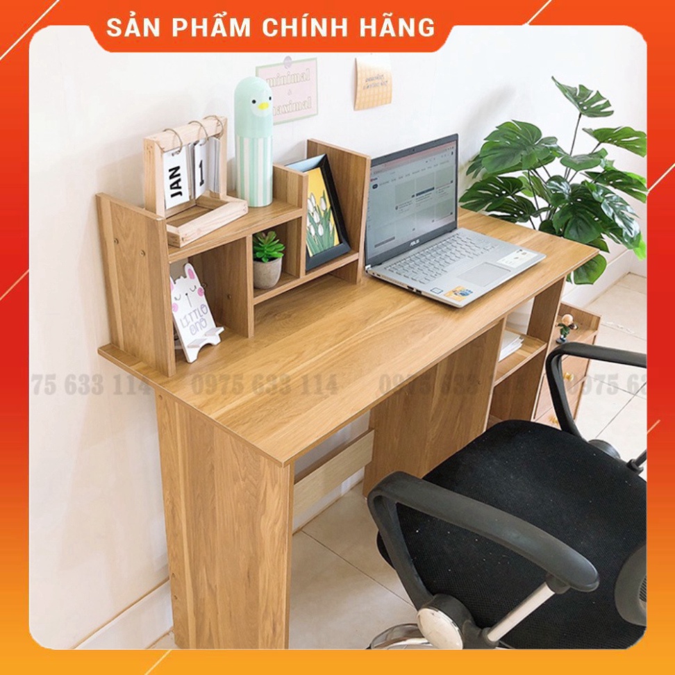 Bàn làm việc kèm kệ sách HỎA TỐCBàn học - Bàn làm việc gỗ MDF thiết kế sang trọng hiện đại và bắt mắt (B1)