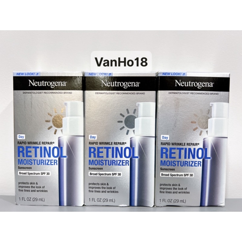 Kem dưỡng ban ngày Neutrogena Rapid Wrinkle Repair Retinol Moisturizer SPF30