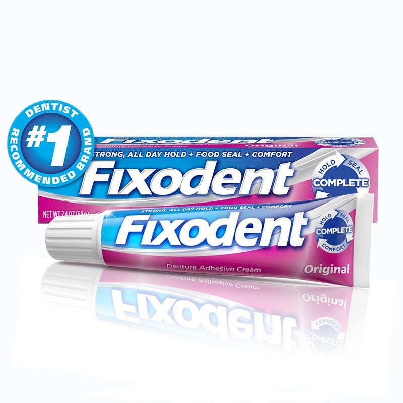 FIXODENT KEO DÁN HÀM GIẢ USA 68G (HÀNG MỸ), đầy đủ mã vạch