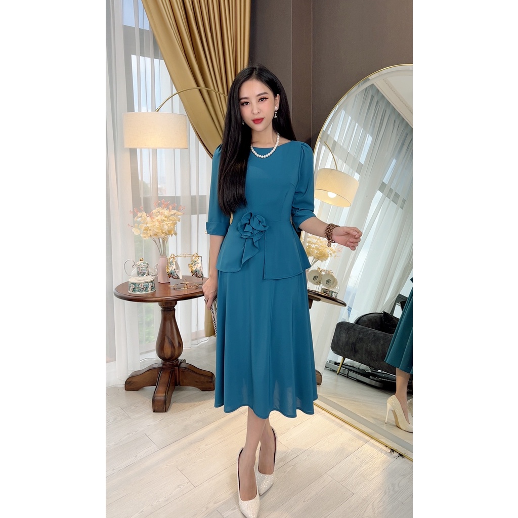 (TM 594) Bigsize Màu Sắc Trẻ Trung Tươi Sáng Họa Tiết Sang Trọng Đi Làm Đi Tiệc Cho Mẹ U50