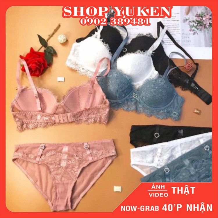 Bộ Đồ Lót Không Mút Ren siêu Êm Ôm Và Nâng Ngực Tốt