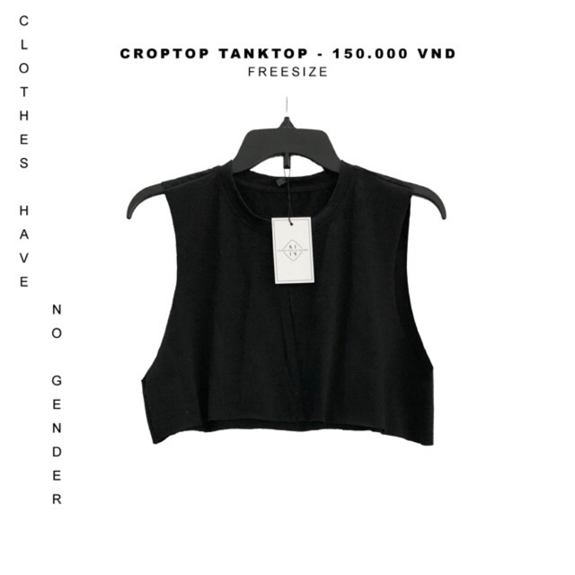 Áo Croptop Tanktop - Đen