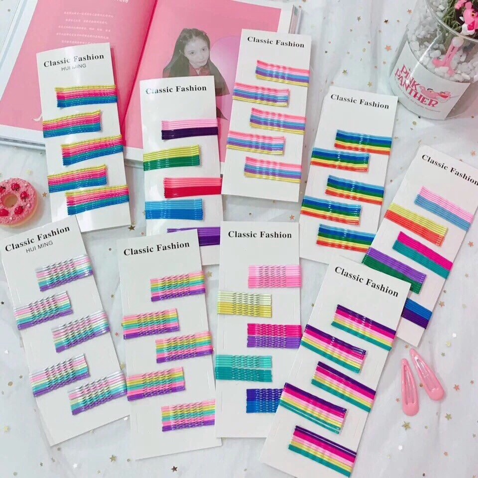 🍉 Ghim Tăm cài tóc nhiều màu dễ thương - Kẹp Tóc Jenny DUASHOP