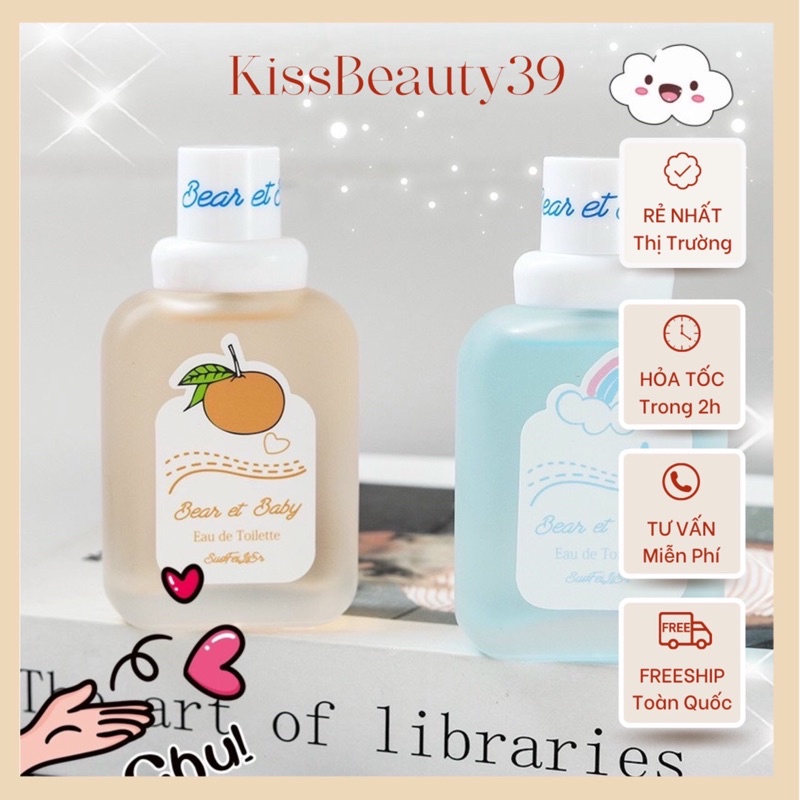 Nước hoa Xịt Body Mist HanLu hương thơm nhẹ nhàng, quyến rũ Bear Baby Nội địa Trung